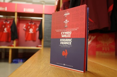 150226 - Wales v France - Guinness Six Nations Championship - Wales dressing room before the game