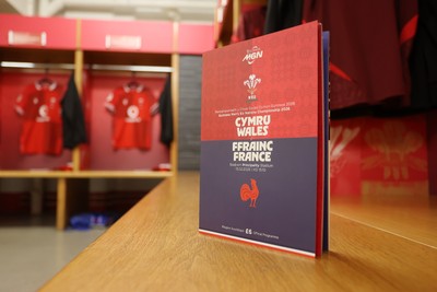 150226 - Wales v France - Guinness Six Nations Championship - Wales dressing room before the game