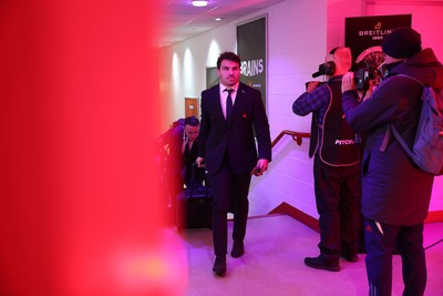 150226 - Wales v France - Guinness Six Nations Championship - Antoine Dupont of France arrives at the stadium