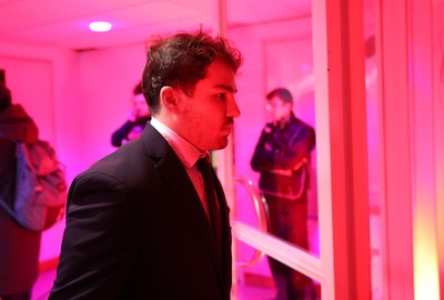 150226 - Wales v France - Guinness Six Nations Championship - Antoine Dupont of France arrives at the stadium