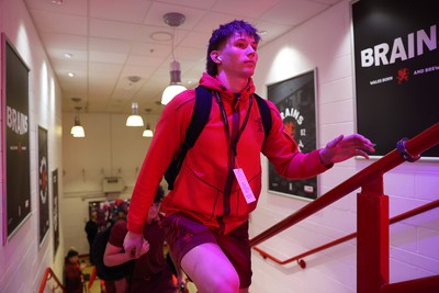 150226 - Wales v France - Guinness Six Nations Championship - Ellis Mee of Wales arrives at the stadium