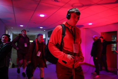 150226 - Wales v France - Guinness Six Nations Championship - Dafydd Jenkins of Wales arrives at the stadium
