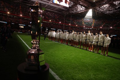 150226 - Wales v France - Guinness Six Nations Championship - France during their anthem