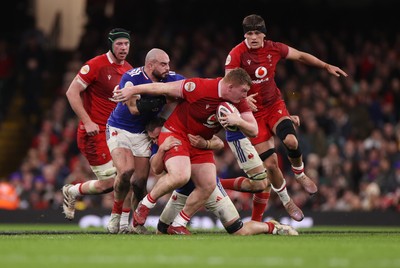 150226 - Wales v France - Guinness Six Nations Championship - Rhys Carre of Wales 