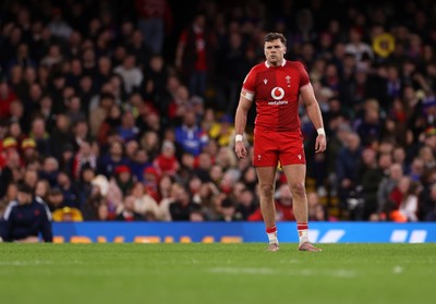 150226 - Wales v France - Guinness Six Nations Championship - Mason Grady of Wales 