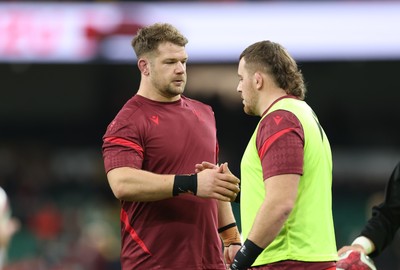 150226 - Wales v France, 2026 Guinness Six Nations - Olly Cracknell of Wales during warm up