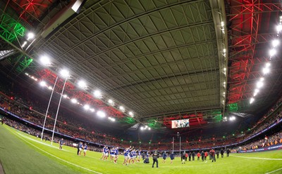 150226 - Wales v France, 2026 Guinness Six Nations - The French team applaud the fans at the end of the match
