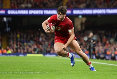 150226 - Wales v France, 2026 Guinness Six Nations - Eddie James of Wales 