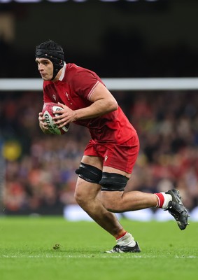 150226 - Wales v France, 2026 Guinness Six Nations - Dafydd Jenkins of Wales 