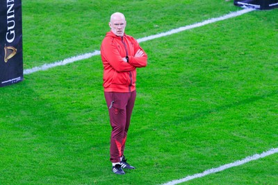 150226 - Wales v France - Guinness Six Nations - Wales head coach Steve Tandy during the warm up