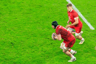 150226 - Wales v France - Guinness Six Nations - Adam Beard of Wales