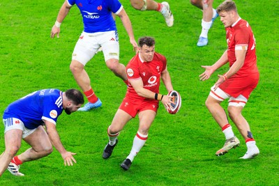 150226 - Wales v France - Guinness Six Nations - Jarrod Evans of Wales
