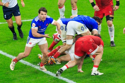 150226 - Wales v France - Guinness Six Nations - Antoine Dupont of France