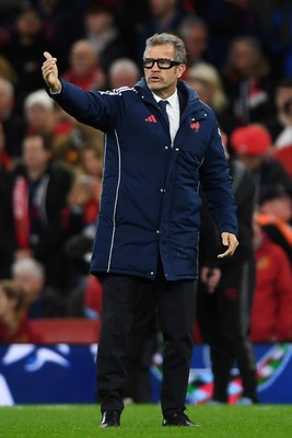 150226 - Wales v France - Guinness Men's Six Nations - France Head Coach, Fabien Galthie