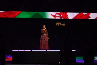 150226 - Wales v France - Guinness Men's Six Nations - Molly Roberts half time performance