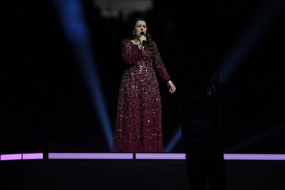 150226 - Wales v France - Guinness Men's Six Nations - Molly Roberts half time performance