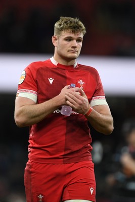 150226 - Wales v France - Guinness Men's Six Nations - Taine Plumtree of Wales at full time