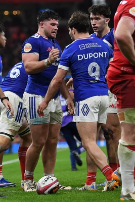 150226 - Wales v France - Guinness Men's Six Nations - Julien Marchand of France scores a try