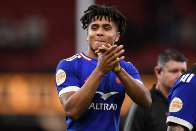 150226 - Wales v France - Guinness Men's Six Nations - Theo Attissogbe of France applauding fans at full time