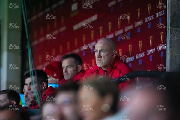 150226 - Wales v France - Wales Coach Steve Tandy looks on during the game 