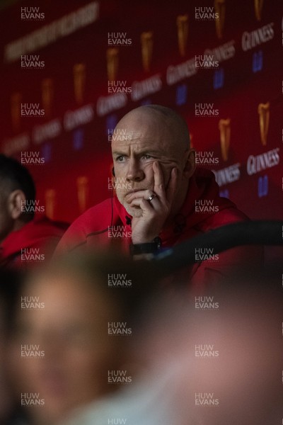 150226 - Wales v France - Wales Coach Steve Tandy looks on during the game 