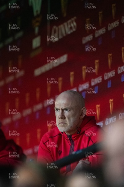 150226 - Wales v France - Wales Coach Steve Tandy looks on during the game 