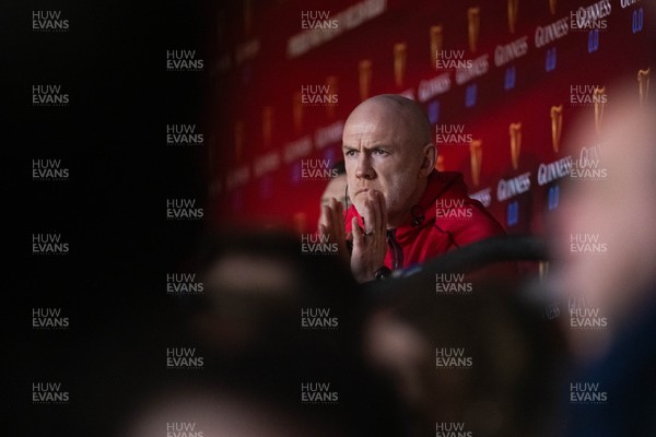 150226 - Wales v France - Wales Coach Steve Tandy looks on during the game 