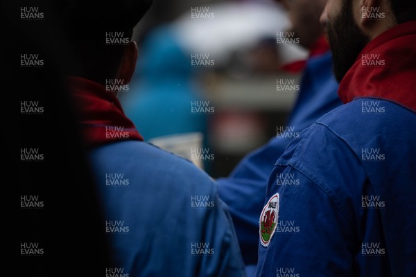 150226 - Wales v France - Guinness Six Nations - Fans in Cardiff City Centre ahead of the game 