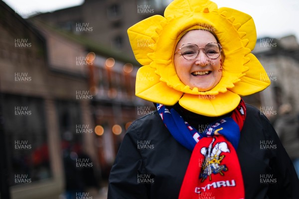 150226 - Wales v France - Guinness Six Nations - Fans in Cardiff City Centre ahead of the game 