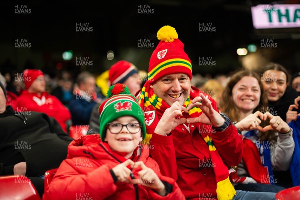 150226 - Wales v France - Fans during the game 