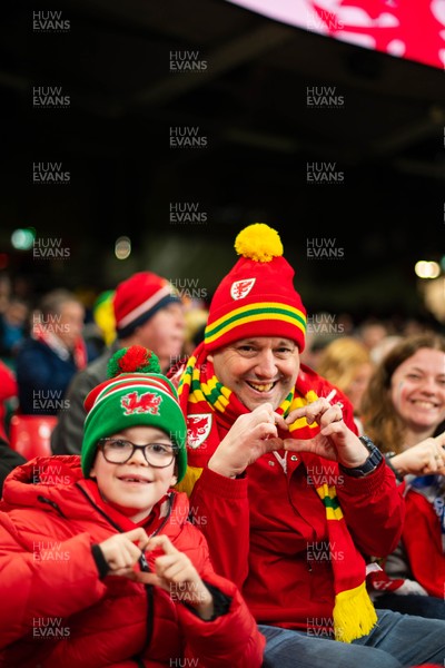150226 - Wales v France - Fans during the game 