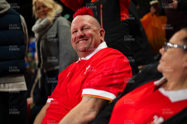150226 - Wales v France - Fans during the game 