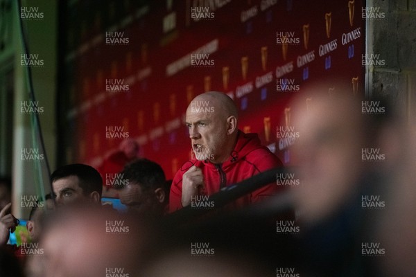 150226 - Wales v France - Wales Coach Steve Tandy looks on during the game 