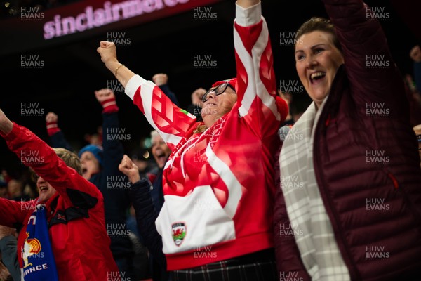 150226 - Wales v France - Guinness Six Nations - Fans during the game 