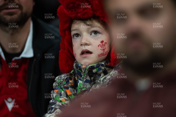 150226 - Wales v France - Fans during the game 