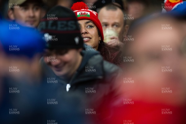 150226 - Wales v France - Guinness Six Nations - Fans during the game 