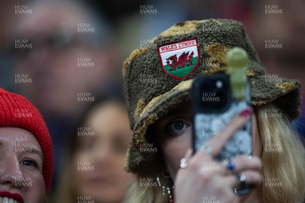 150226 - Wales v France - Guinness Six Nations - Fans during the game 