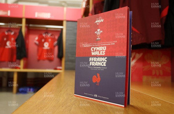 150226 - Wales v France - Guinness Six Nations Championship - Wales dressing room before the game
