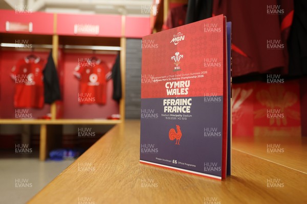 150226 - Wales v France - Guinness Six Nations Championship - Wales dressing room before the game