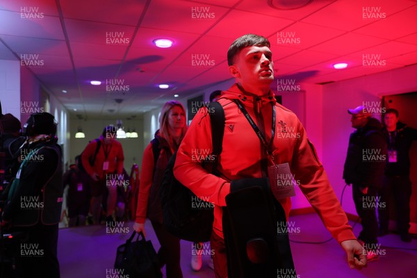 150226 - Wales v France - Guinness Six Nations Championship - Alex Mann of Wales arrives at the stadium