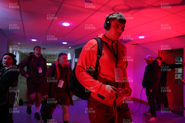 150226 - Wales v France - Guinness Six Nations Championship - Dafydd Jenkins of Wales arrives at the stadium