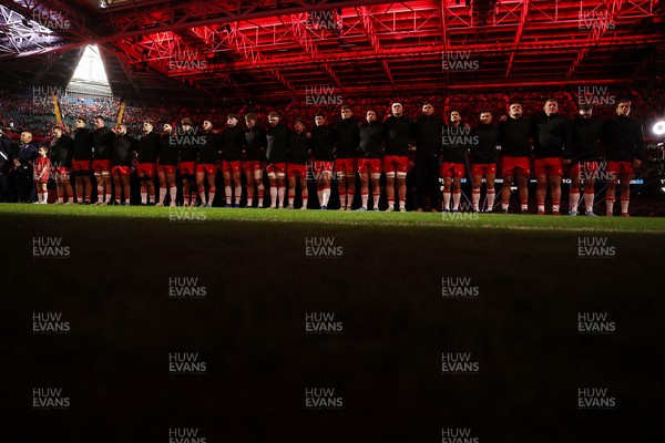 150226 - Wales v France - Guinness Six Nations Championship - Wales sing the anthem