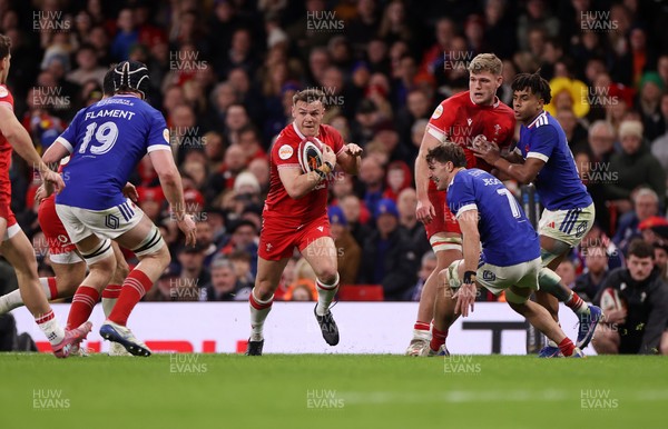 150226 - Wales v France - Guinness Six Nations Championship - Jarrod Evans of Wales 