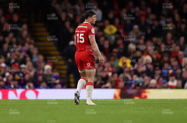 150226 - Wales v France - Guinness Six Nations Championship - Louis Rees-Zammit of Wales 