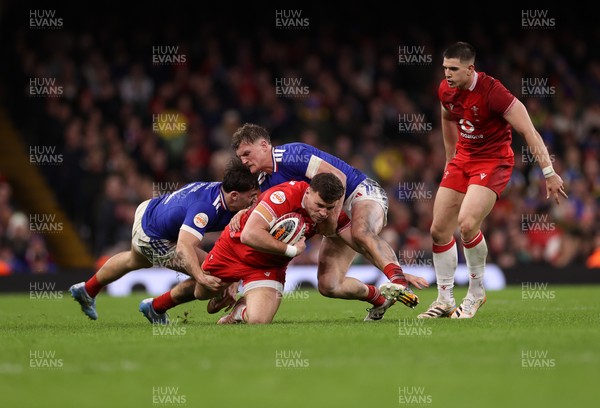 150226 - Wales v France - Guinness Six Nations Championship - Mason Grady of Wales 