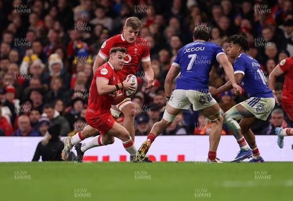 150226 - Wales v France - Guinness Six Nations Championship - Jarrod Evans of Wales 