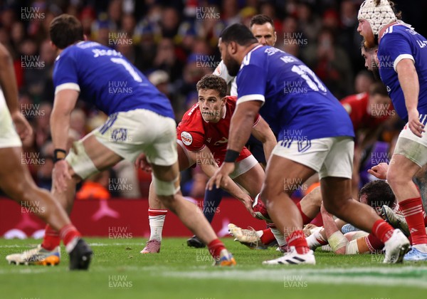 150226 - Wales v France - Guinness Six Nations Championship - Kieran Hardy of Wales 