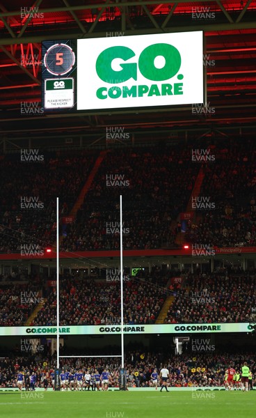 150226 - Wales v France, 2026 Guinness Six Nations - Go Compare Shoot Clock