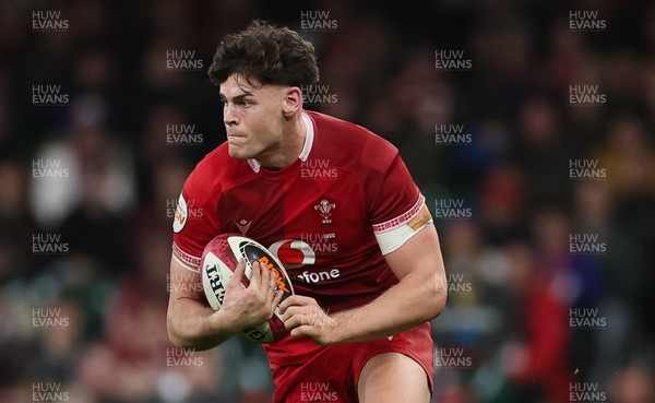 150226 - Wales v France, 2026 Guinness Six Nations - Eddie James of Wales 