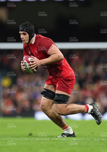 150226 - Wales v France, 2026 Guinness Six Nations - Dafydd Jenkins of Wales 